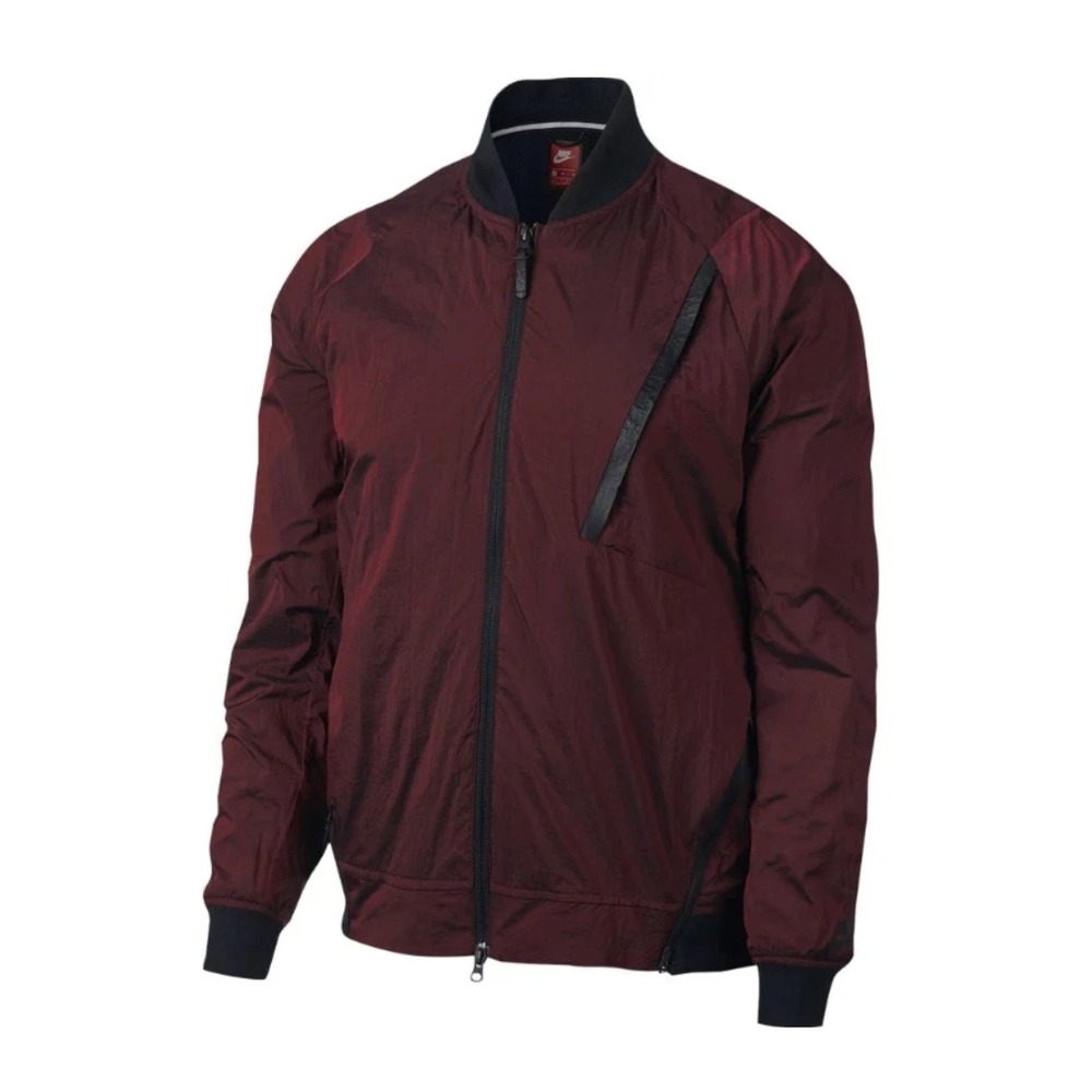 Nike Men's Sportswear Tech Hypermesh Varsity Jacket Red 832190-677 Medium